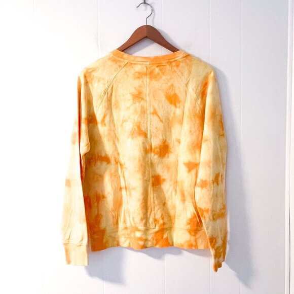 Athleta Sundown Sweatshirt Tie Dye Acapulco Orange Size Medium - Picture 6 of 11